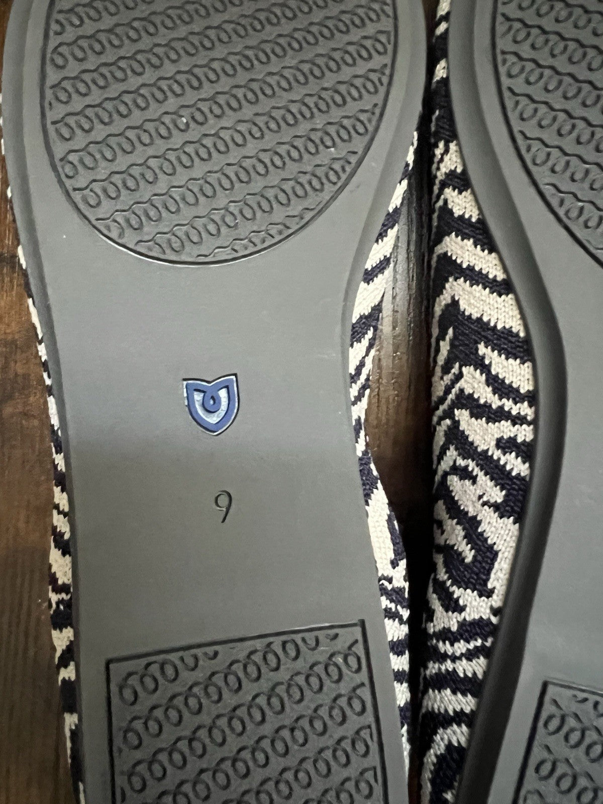 Rothy’s Women’s Size 9 Loafer Flats Zebra Print Knit Washable Shoes