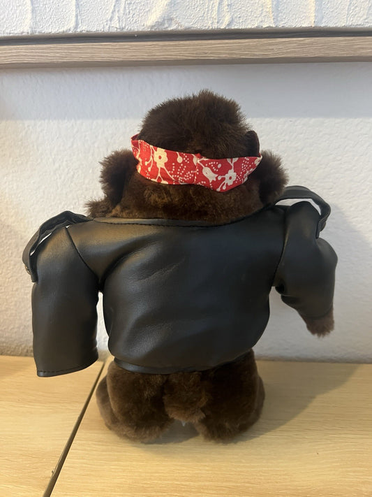 Vintage 1993 Warner Bros Tasmanian Devil Taz Plush Stuffed Animal Biker