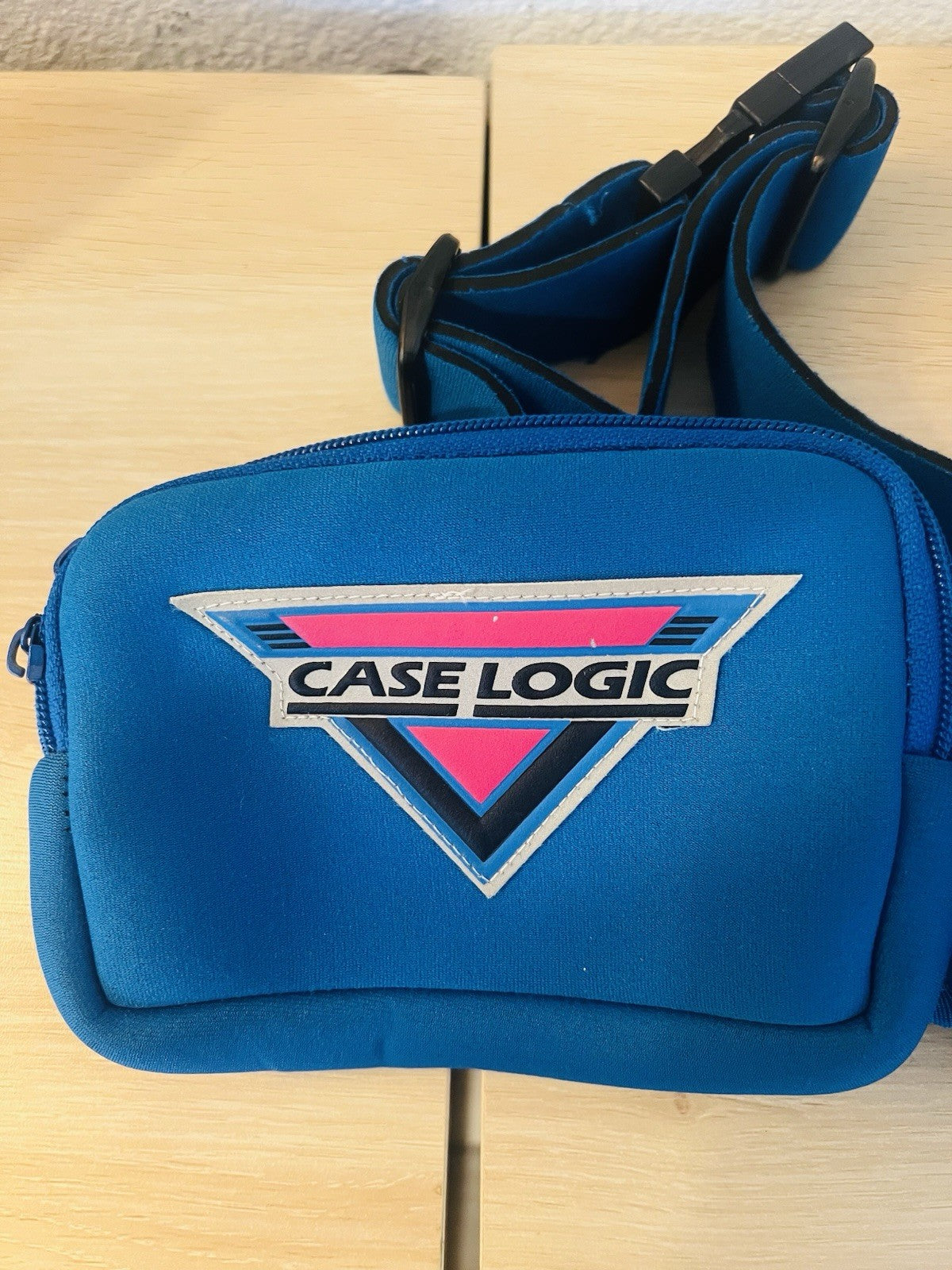 Vintage Case Logic Neon Logo Belt Bag Fanny Pack 80s 90s Retro