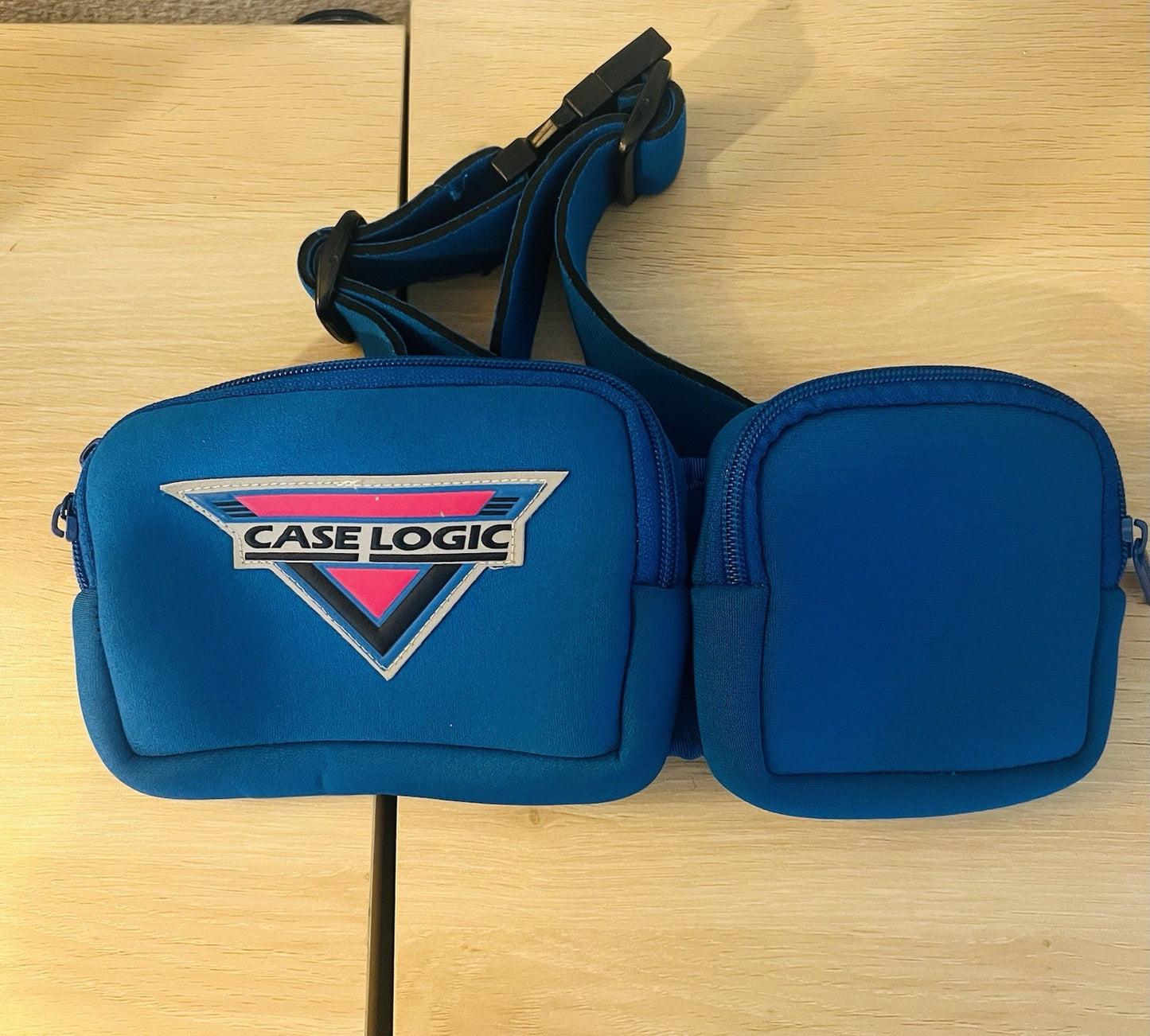 Vintage Case Logic Neon Logo Belt Bag Fanny Pack 80s 90s Retro