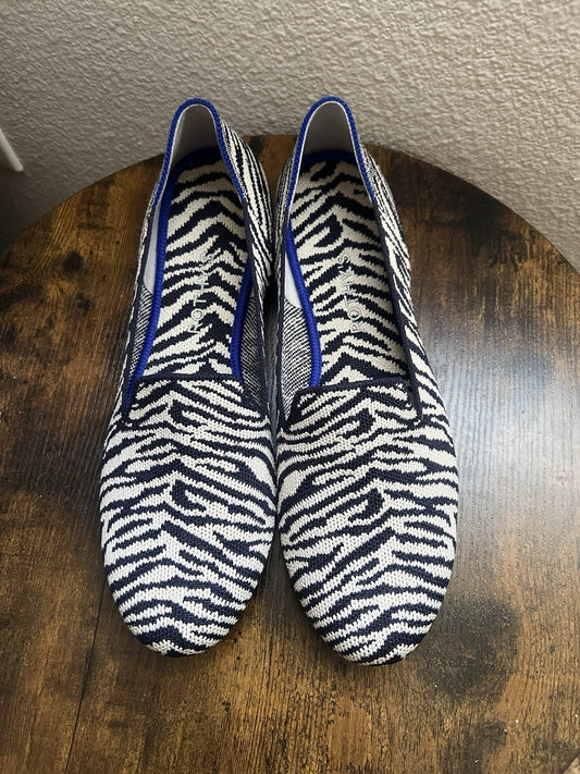 Rothy’s Women’s Size 9 Loafer Flats Zebra Print Knit Washable Shoes