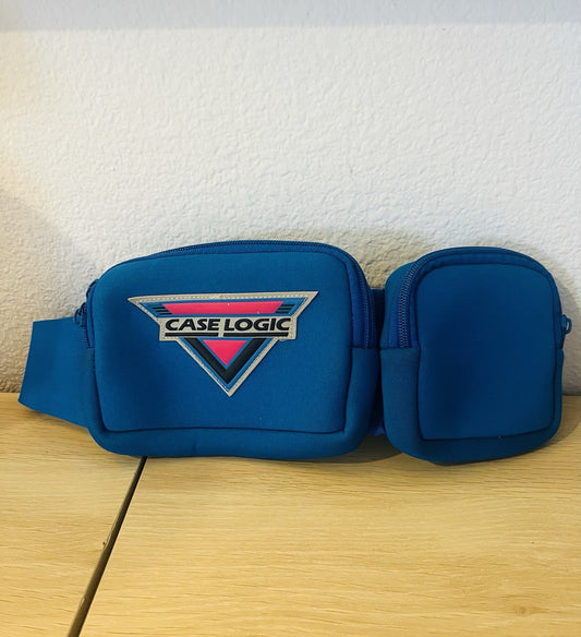 Vintage Case Logic Neon Logo Belt Bag Fanny Pack 80s 90s Retro