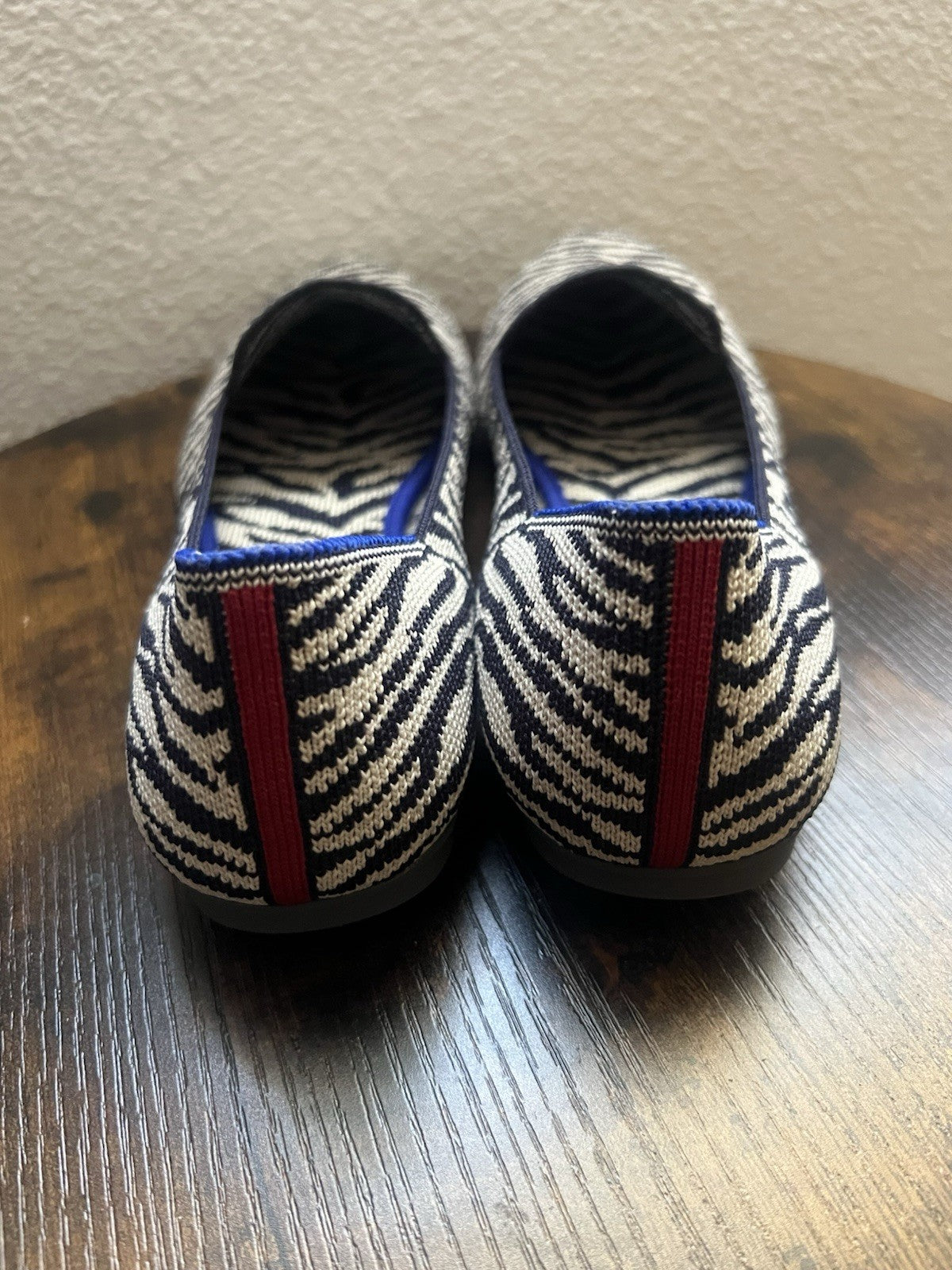 Rothy’s Women’s Size 9 Loafer Flats Zebra Print Knit Washable Shoes