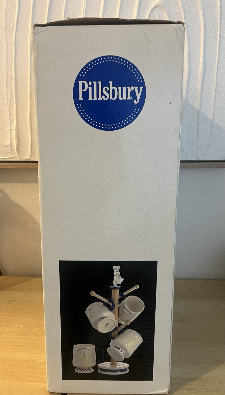 Pillsbury Doughboy Mug Tree Set 2004 Simson Giftware w/ 4 Mugs New In Box